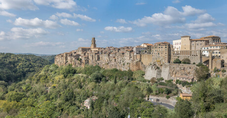 cityscape from south-east, Pitigliano, Italy