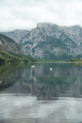 Cloudy day at the lake in Austria. 