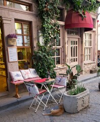 street cafe in the old town country