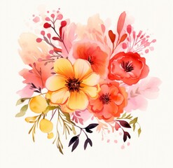 pink floral illustration