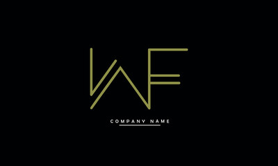 WF, FW, W, F Abstract Letters Logo Monogram