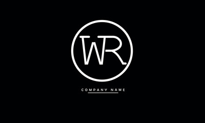 WR, RW, W, R Abstract Letters Logo Monogram