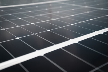 Close-up detailed of Solar cell panel. Clean energy concept.