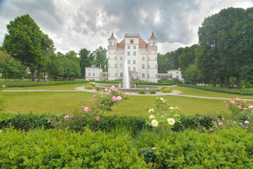 Fototapeta na wymiar Palace in Wojanów - a historic palace built in Wojanów, Poland