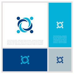 Human Resources Consulting Company, Global Community Logo. Social Networking logo designs.	