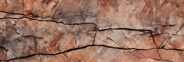 Stone background for design. Brown rock texture with cracks.