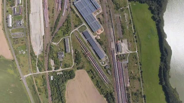 Airplane View of freight yard Mukran