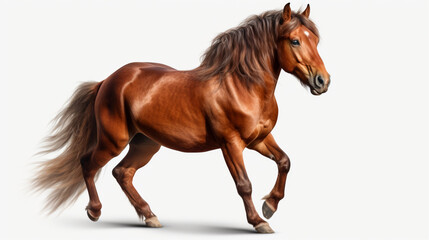 brown horse Isolated on transparent background 
