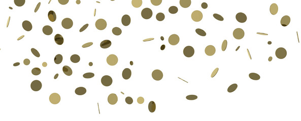 Mesmeric Moments: Mesmeric 3D Illustration Depicting Mesmerizing Gold Confetti