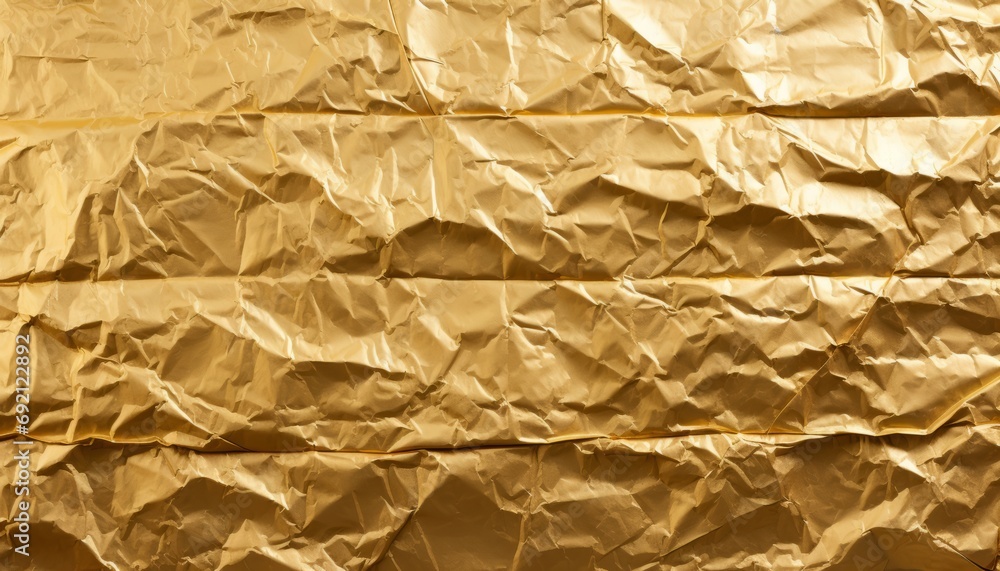 Poster captivating and alluring gold crumpled foil texture background with mesmerizing visual appeal
