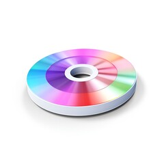 3D Icon of a Disk on White Background