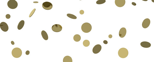 Mesmeric Moments: Mesmeric 3D Illustration Depicting Mesmerizing Gold Confetti