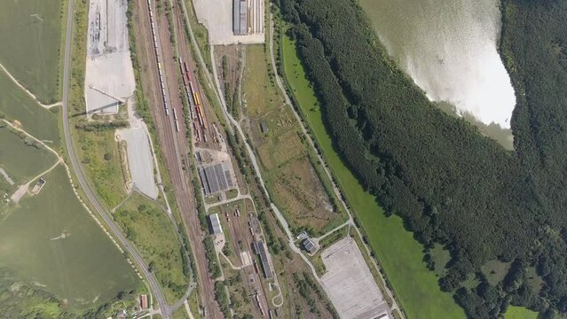 Airplane View of marshalling yard Mukran
