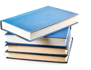 Books isolated on white background, cutout