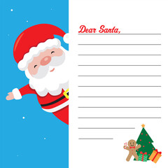 Letter for Santa Claus. Space for text.
