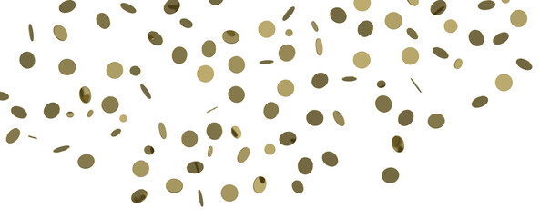 Radiant Revelry: Enthralling 3D Illustration of Shining Gold Confetti
