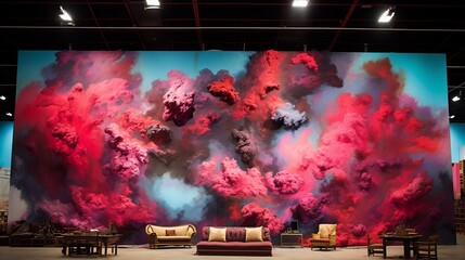 Energetic and Captivating Vibrant Backdrop with Contemporary Style and Modern Color Scheme
