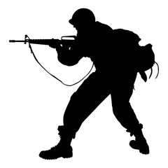 Vietnam soldier silhouette