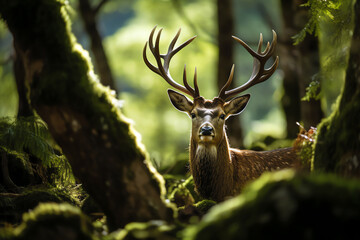 forest deer, AI generated