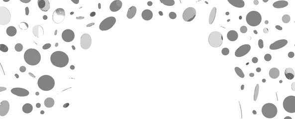 silver  serpentine confetti on transparent background. luxury isolated