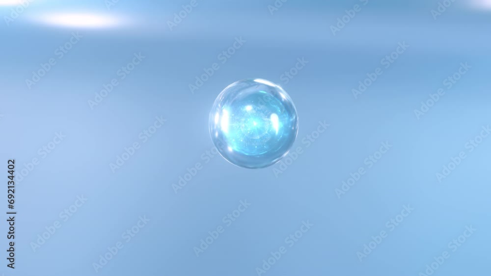 Poster liquid bubbles mixed create 3d nourishing therapy. macro shot's elements combine into a serum. the c