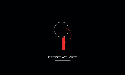 CP, PC, C, P abstract letters logo monogram