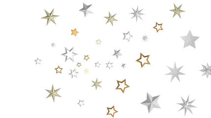 Celestial Christmas Plummet: Dynamic 3D Illustration of Falling Festive Celestial Objects