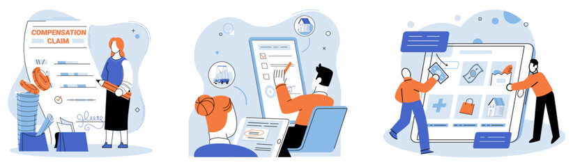 Insurance policy vector illustration. The agreement is health map, guiding you through landscape financial care Insurance services are financial architects, designing plans to fortify fortress