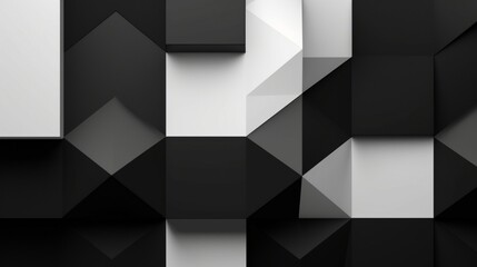 Create a modern and sleek wallpaper with a minimalist design featuring bold, black and white geometric shapes.