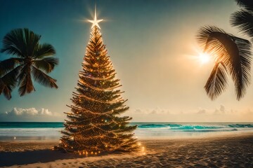 sunset on the beach