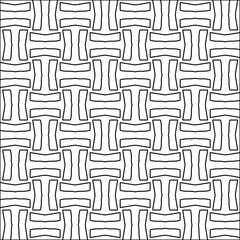 Figures from lines.Black pattern on white wallpaper for web page, textures, card, poster, fabric, textile. Abstract background.Repeating background image.White texture. Lines form shapes.