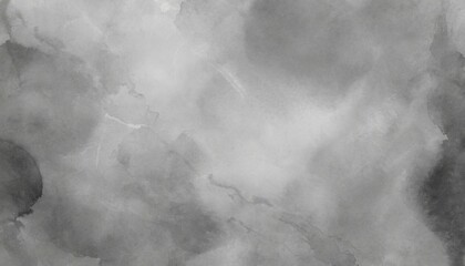 silver gray abstract stained watercolor painting paper texture background with soft black and white grunge marbled smoky foggy pattern in dark grey design textured overlay banner wallpaper backdrop