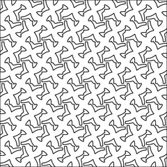 Figures from lines.Black pattern on white wallpaper for web page, textures, card, poster, fabric, textile. Abstract background.Repeating background image.White texture. Lines form shapes.