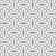 Figures from lines.Black pattern on white wallpaper for web page, textures, card, poster, fabric, textile. Abstract background.Repeating background image.White texture. Lines form shapes.