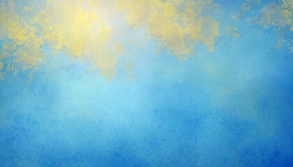light blue background with faint sponged vintage texture and soft yellow lighting - obrazy, fototapety, plakaty