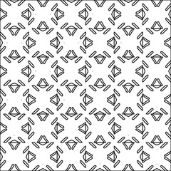 Figures from lines.Black pattern on white wallpaper for web page, textures, card, poster, fabric, textile. Abstract background.Repeating background image.White texture. Lines form shapes.