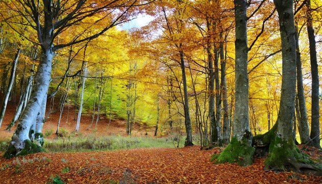 autumn forest scene