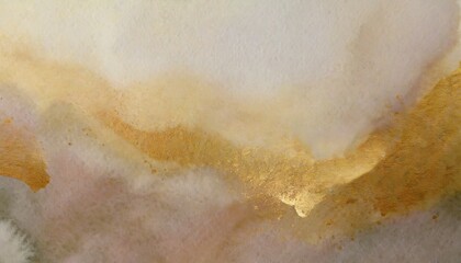 watercolor paper grain texture painting wall abstract gold nacre and beige marble copy space background