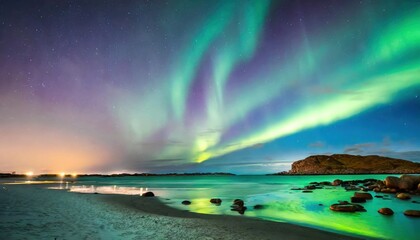 Northern lights landspace.