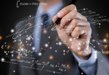 Teacher or students graphing showing calculus of mathematics. i