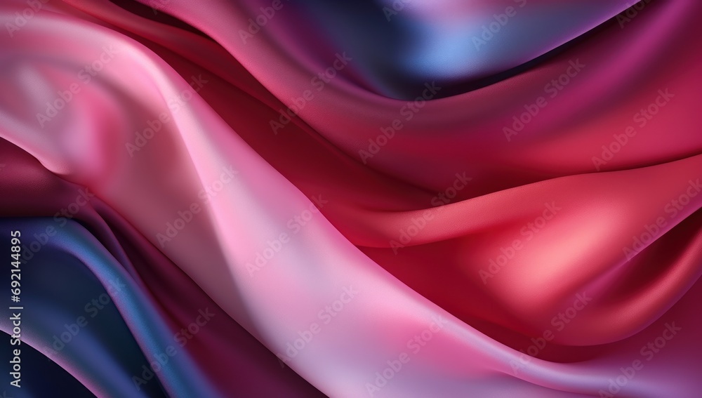 Poster a close up of a red and blue fabric with a blurry design on the bottom of the image and bottom of th