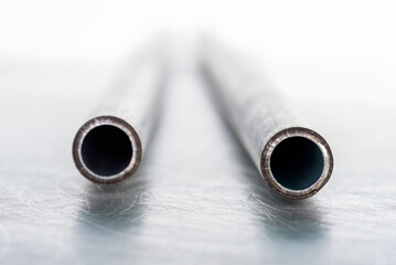 Aluminium pipes used for product of engineering construction, cross section view