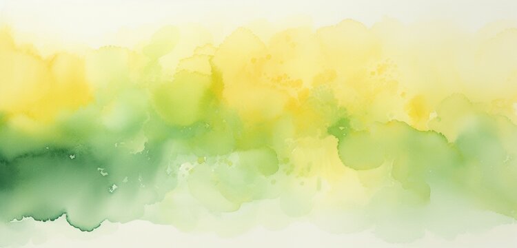 Experience the beauty of watercolor with an abstract background boasting a light tone, where a hand-drawn gradient in yellow, green, and white creates a visually appealing composition.