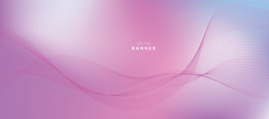 Modern blurred gradient vector background with purple wavy lines. Festive glowing blurred banner.
