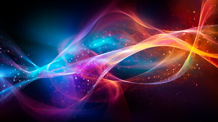 Obraz premium Colorful Abstract Background With a Black Base