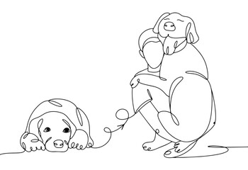 Dog. Homeless. Pet. One line