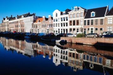 Panorama von Haarlem mit Blick über eine Gracht