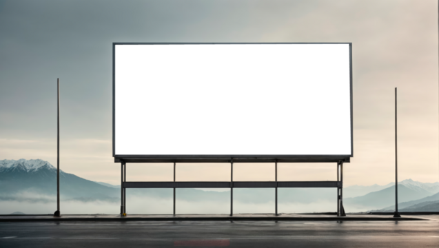 billboard on an empty street png