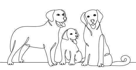  Labrador. Retriever. One line