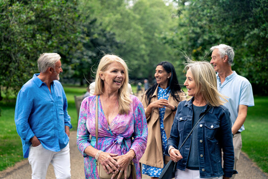 Senior group old buddies reunion in London